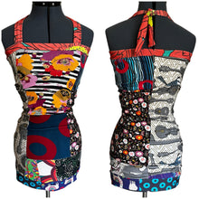 Load image into Gallery viewer, S/M Patchwork halter dress
