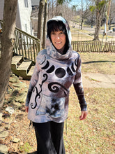Load image into Gallery viewer, Lunar Gazer hooded cowl tunic large