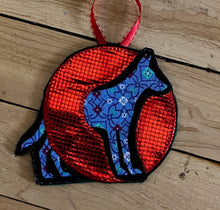 Load image into Gallery viewer, Doggy Disco Donut ornament