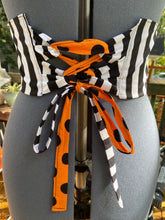 Load image into Gallery viewer, Pumpkin Dot Beetlejuice Halter Top