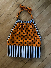 Load image into Gallery viewer, Pumpkin Dot Beetlejuice Halter Top