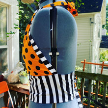 Load image into Gallery viewer, Pumpkin Dot Beetlejuice Halter Top