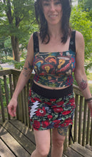 Load image into Gallery viewer, Skull &amp; Roses cinch skirt medium
