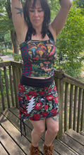 Load image into Gallery viewer, Skull &amp; Roses cinch skirt medium
