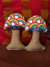 Load image into Gallery viewer, Rainbow Connection Phish Mushroom pillow

