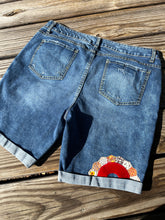 Load image into Gallery viewer, Donut Flower Denim shorts size 18
