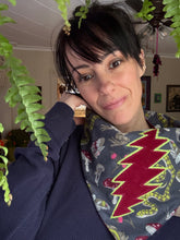 Load image into Gallery viewer, Bolted flannel snap back bandana
