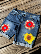 Load image into Gallery viewer, Donut Flower Denim shorts size 18
