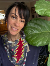 Load image into Gallery viewer, Bolted flannel snap back bandana
