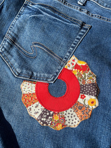 Donut flower Denim shorts size 22