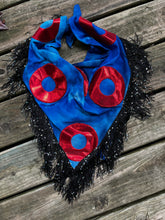 Load image into Gallery viewer, Disco Donut fringed shawl
