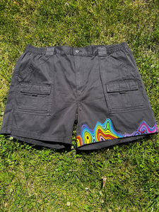 44” Drip cargo shorts