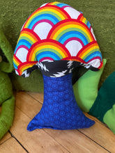 Load image into Gallery viewer, Bolt rainbow mushroom pillow
