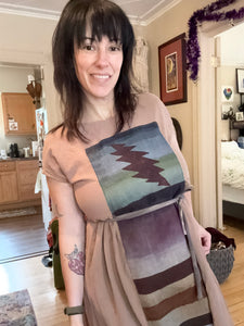 Bolted Linen Dress XL with pockets