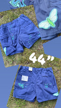Load image into Gallery viewer, 44” Blue Drip cargo shorts (Copy)
