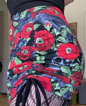 Load image into Gallery viewer, Skull &amp; Roses cinch skirt medium

