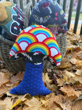 Load image into Gallery viewer, Bolt rainbow mushroom pillow
