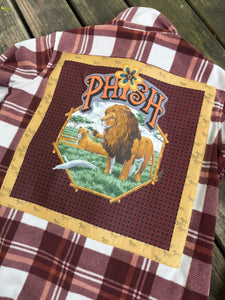 Lions Roar Phish flannel ladies large
